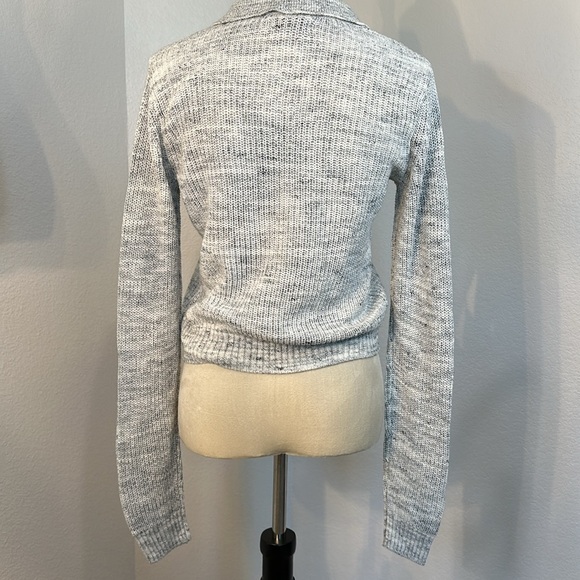 American Eagle Heather Gray Polo Knit Sweater Size Small NWOT - Picture 3 of 9